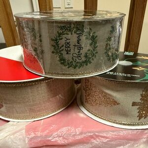 WIRED RIBBON FOR CRAFTS, WREATHS, ETC…